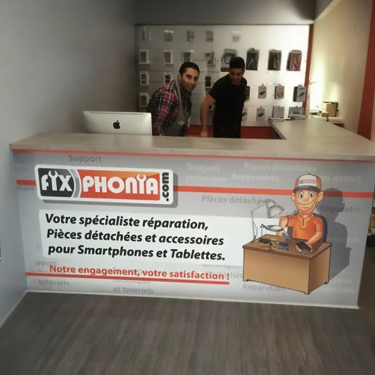 Adhésif opaque (dos gris)