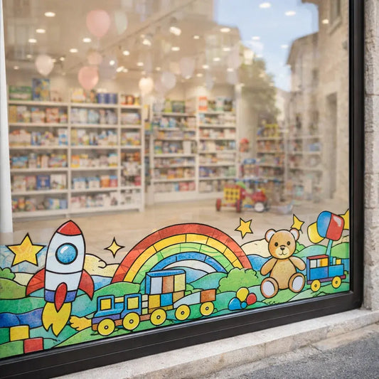Sticker effet vitrail pour commerces et événementiel