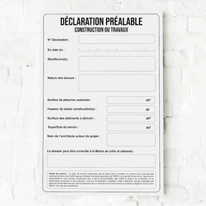 Panneau déclaration préalable de travaux Akilux
