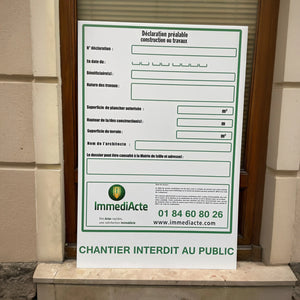 Panneau déclaration préalable de travaux Akylux