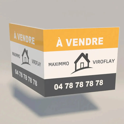 Panneau immobilier en V