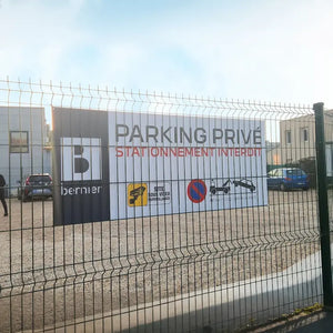 Custom correx 3.5 mm sign, printed on polypropylene honeycomb for temporary parking signs.