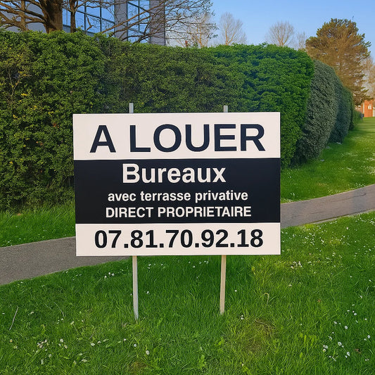 Panneau immobilier Akilux® 4,5 mm – impression publicitaire résistante pas chère