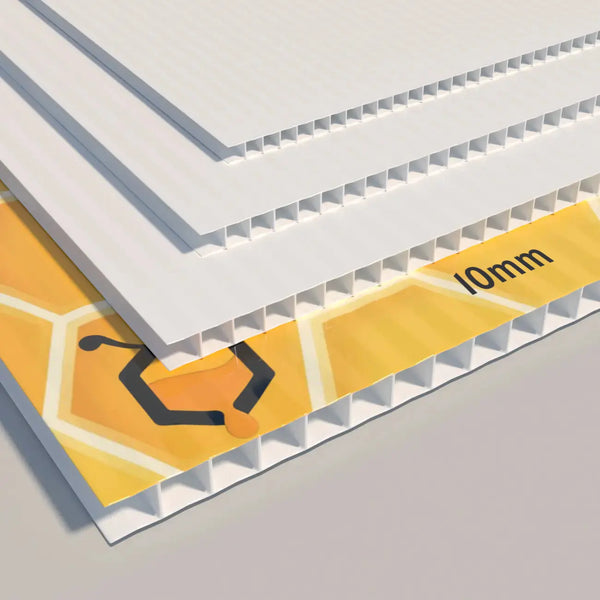 correx 10 mm panel, honeycomb polypro 10 mm thick