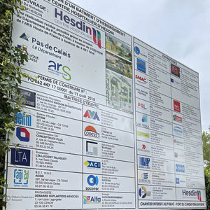 Panneau Akilux 10mm, impression grand format panneau de chantier, liste des entreprises
