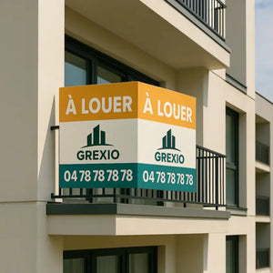 V-shaped real estate sign printed on correx (honeycomb polypro) for real estate professionals