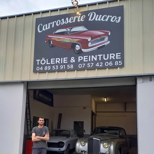 Enseigne imprimée en Aludibond pour magasin, commerce, garage