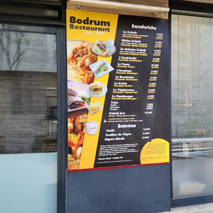 Panneau dibond pour menu de restaurant