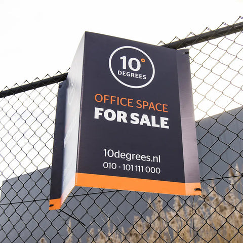 Panneau immobilier en V avec rabats