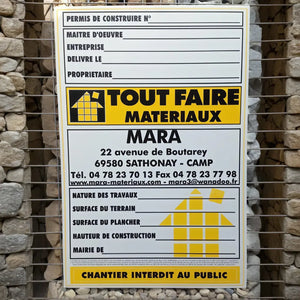 Panneau Akilux Permis de construire