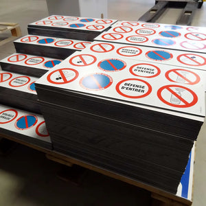Panneaux et plaques dibond signalétique chantier sécurité