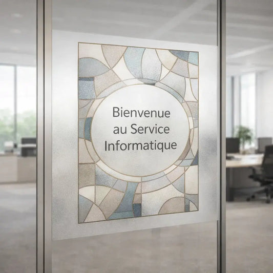Sticker effet vitrail pour B2B, entreprises et professionnels
