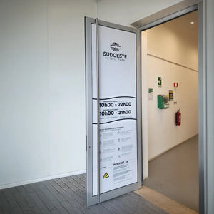 Stickers vitrophanie sur porte